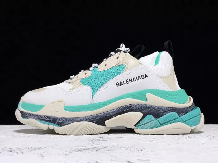 Balencaiga Triple S White Grey Turquoise (W) 524039 W09OH 3005 0113