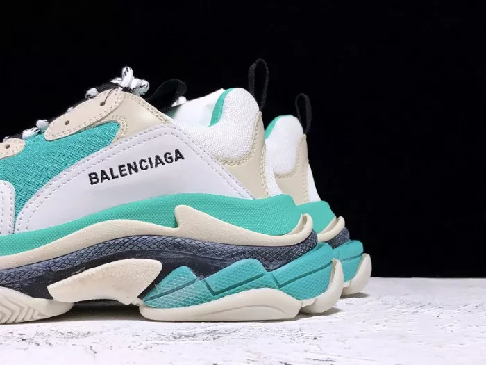 Balencaiga Triple S White Grey Turquoise (W) 524039 W09OH 3005 0113