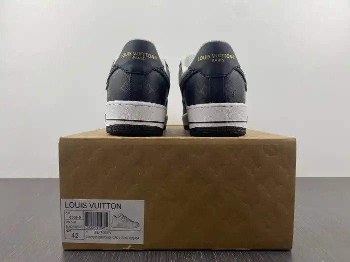 Kick Theory Louis Vuitton Nike Air Force 1 Low Black 0205