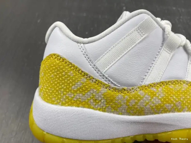 Kick Theory Duluth Jordan Low Snakeskin Air 11 AH7860-107 Yellow WMNS 0225