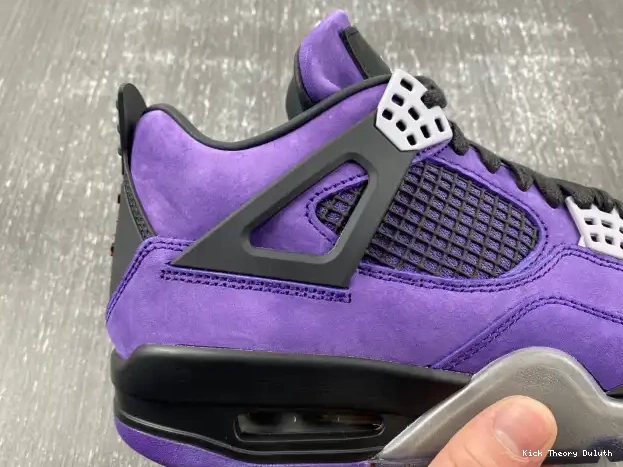 Kick Theory Travis x Scott Suede Jordan 4 Purple Air 0209