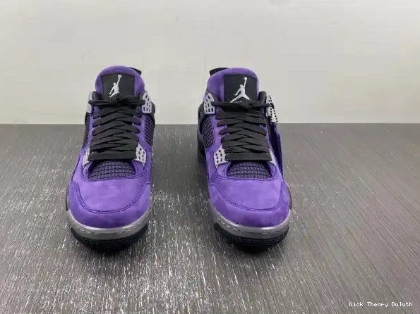 Kick Theory Travis x Scott Suede Jordan 4 Purple Air 0209