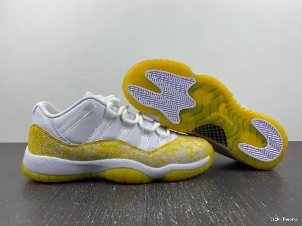 Kick Theory Duluth Jordan Low Snakeskin Air 11 AH7860-107 Yellow WMNS 0225