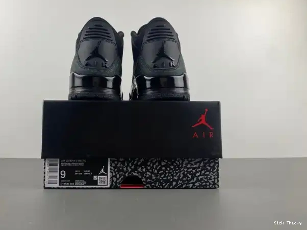 Kick Theory Black Jordan CT8532-001 3 Air Cat 0220