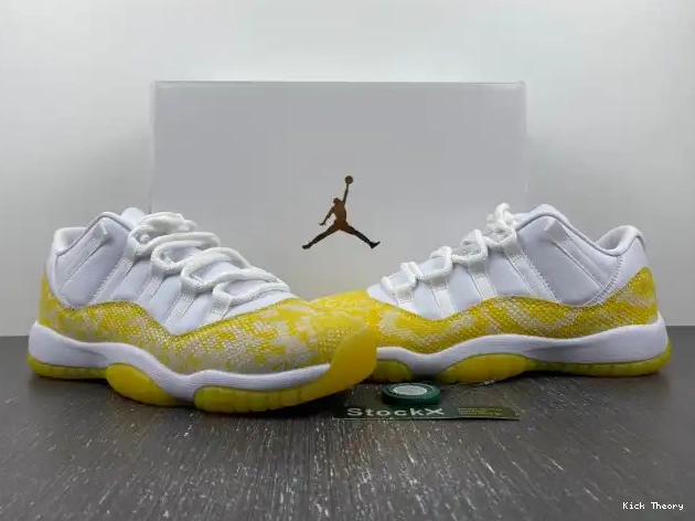 Kick Theory Duluth Jordan Low Snakeskin Air 11 AH7860-107 Yellow WMNS 0225