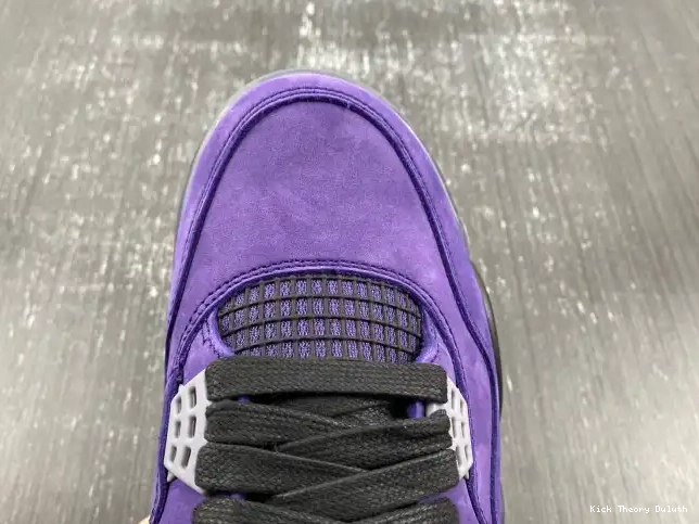 Kick Theory Travis x Scott Suede Jordan 4 Purple Air 0209