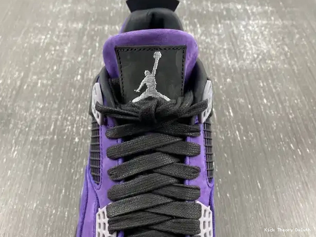 Kick Theory Travis x Scott Suede Jordan 4 Purple Air 0209