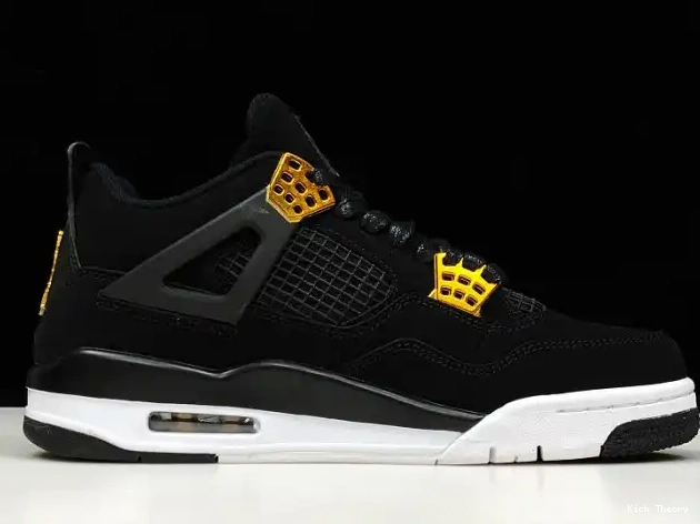 Kick Theory Duluth Black Jordan Air 4 Royalty Gold-White 308497-032 Metallic 0222