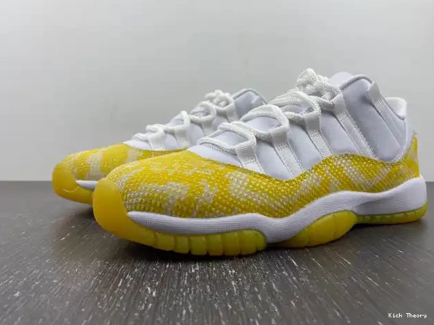 Kick Theory Duluth Jordan Low Snakeskin Air 11 AH7860-107 Yellow WMNS 0225