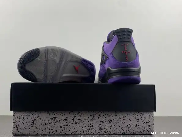 Kick Theory Travis x Scott Suede Jordan 4 Purple Air 0209