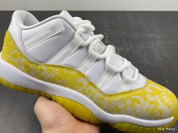 Kick Theory Duluth Jordan Low Snakeskin Air 11 AH7860-107 Yellow WMNS 0225