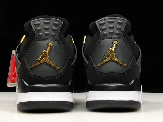 Kick Theory Jordan Air Black 4 Royalty Gold-White Metallic 308497-032 0217