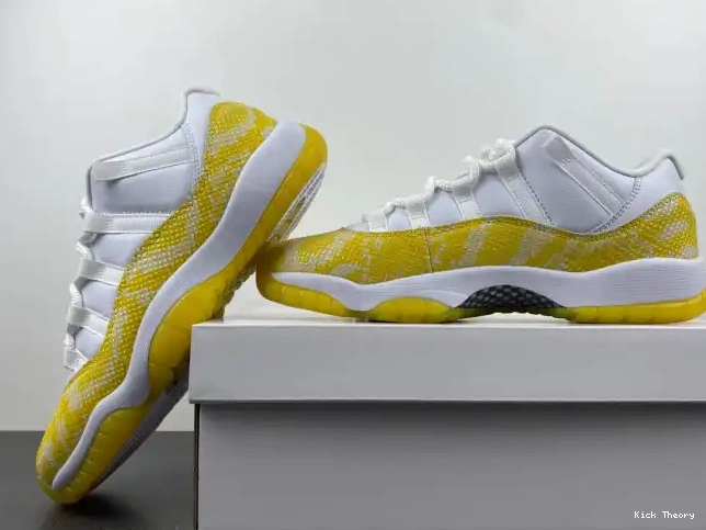 Kick Theory Duluth Jordan Low Snakeskin Air 11 AH7860-107 Yellow WMNS 0225