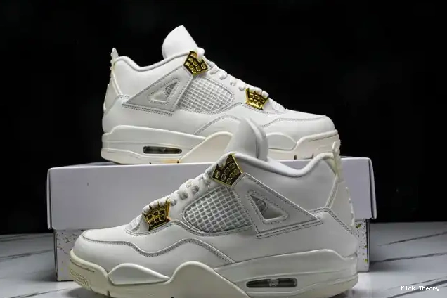 Kick Theory AQ9129-170 Jordan 4 Gold Metallic Retro 0218