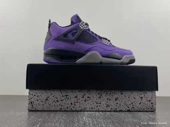 Kick Theory Travis x Scott Suede Jordan 4 Purple Air 0209